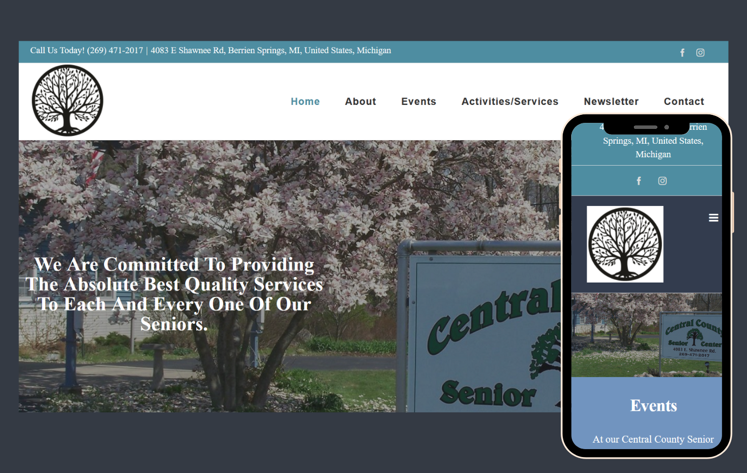 senior center web design